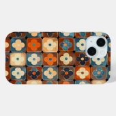 レトロ花瓦パターン電話ケース Case-Mate iPhoneケース (裏面 (横))