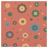 レトロ花織物 ファブリック (クローズアップ)