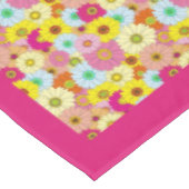 レトロ花芽カラフルデイジー花柄 テーブルクロス (アングル)