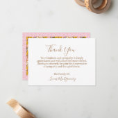 レトロ花葬儀ありがとう悔やみや弔慰 ノートカード (正面/裏面インサイチュ)