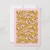 レトロ花葬儀ありがとう悔やみや弔慰 ノートカード (裏面)