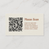 レトロ花 |の結婚WebサイトQRコード エンクロージャーカード (裏面)