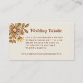 レトロ花 |の結婚WebサイトQRコード エンクロージャーカード (正面)