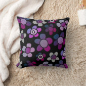 レトロ花 クッション (ブランケット)