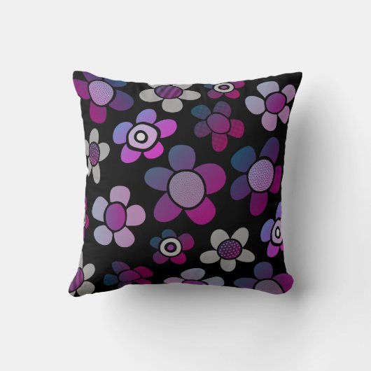 レトロ花 クッション (裏面)