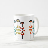 レトロ花 コーヒーマグカップ (正面右)