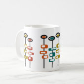 レトロ花 コーヒーマグカップ (正面左)