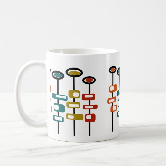 レトロ花 コーヒーマグカップ (左)