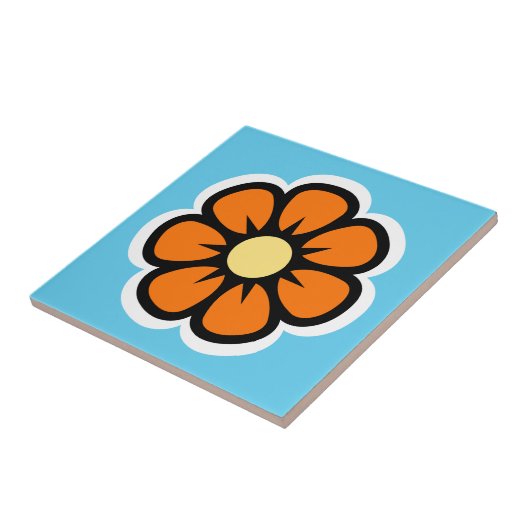 レトロ花 タイル (側面)