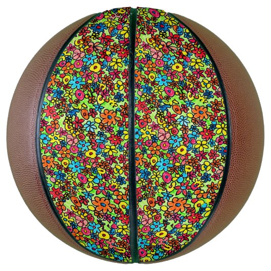 レトロ花 バスケットボール (縦)