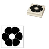 レトロ花 ラバースタンプ (押印)