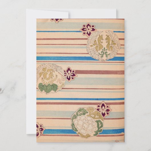 レトロ花 招待状 (正面)