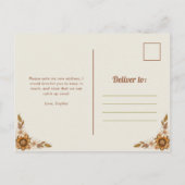 レトロ花 |新しいアドレスの移動のお知らせ ポストカード (裏面)