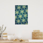 レトロ花#1ポスター ポスター (キッチン)