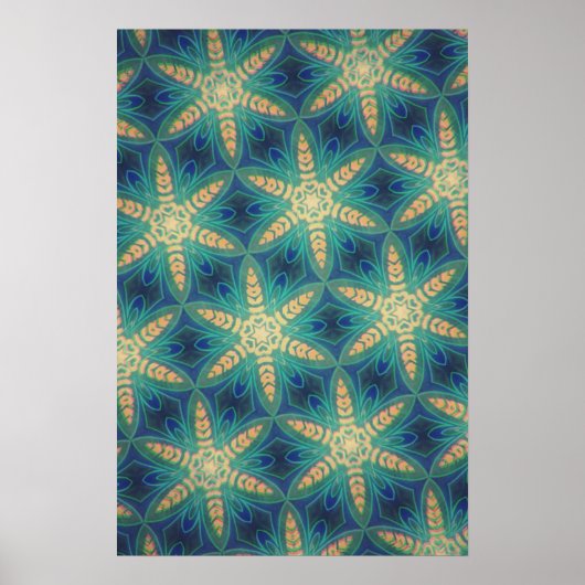 レトロ花#1ポスター ポスター (正面)