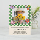 レトロ花Groovy写真98歳 招待状 (スタンド正面)