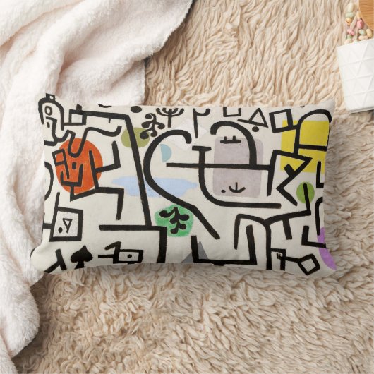 レトロ芸術的心地よい – リッチポートバイポールクレー ランバークッション (ブランケット)