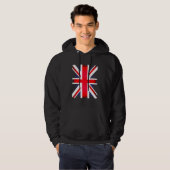 レトロ英国イギリス連合ジャック英国国旗の愛国心 パーカ (正面フル)