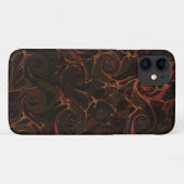 レトロ茶色の渦巻き Case-Mate iPhoneケース (裏面(横))