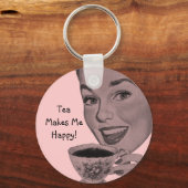 レトロ茶 キーホルダー (正面)