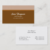 レトロ茶 名刺 (正面/裏面)