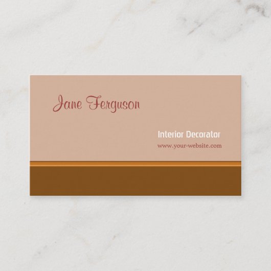 レトロ茶 名刺 (正面)