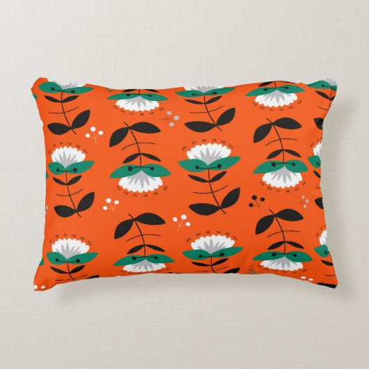 レトロ葉の継ぎ目なし  アクセントクッション (正面)