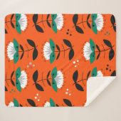 レトロ葉の継ぎ目なし  シェルパブランケット (正面(横))