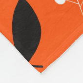 レトロ葉の継ぎ目なし フリースブランケット (角)