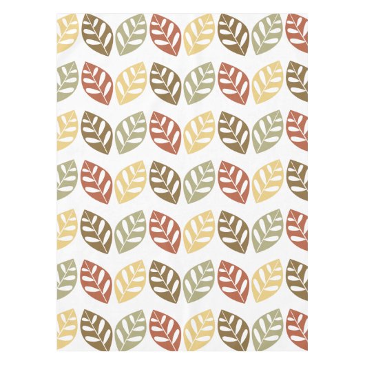 レトロ葉パターン テーブルクロス (正面)