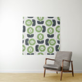 レトロ葉抽象芸術：シームレスなヴィンテージスタイル タペストリー (インサイチュ)