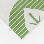 レトロ葉抽象芸術：シームレスなヴィンテージスタイル フリースブランケット (角)