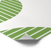 レトロ葉抽象芸術：シームレスなヴィンテージスタイル ポスター (角)