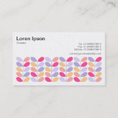 レトロ葉01 - （真珠） 名刺 (裏面)