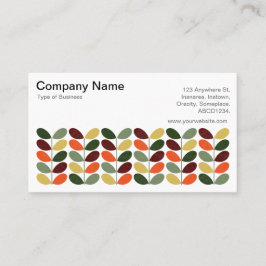 レトロ葉02 （クリーム） 名刺