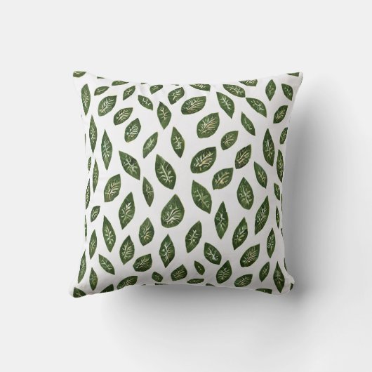 レトロ葉 クッション (裏面)