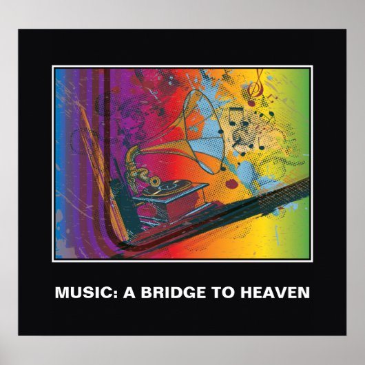 レトロ蓄音音楽引用文ポスやる気を起こさせるター ポスター (正面)