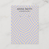 レトロ薄紫パターンGroovyヴィンテージイヤリングディスプレイ 名刺 (正面)