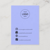 レトロ薄紫パターンGroovyヴィンテージイヤリングディスプレイ 名刺 (裏面)