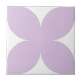 レトロ薄紫フローラペタルミッドセンチュリーモダン タイル (正面)