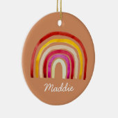 レトロ虹のかわいい水色 セラミックオーナメント (右)