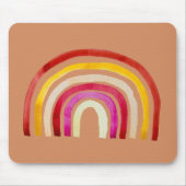 レトロ虹のかわいい水色 マウスパッド (正面)