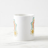 レトロ虹の花が値する日 コーヒーマグカップ (中央)