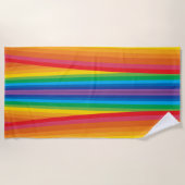 レトロ虹ビーチタオル ビーチタオル (正面)
