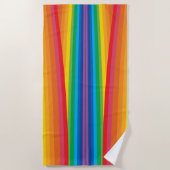 レトロ虹ビーチタオル ビーチタオル (正面)