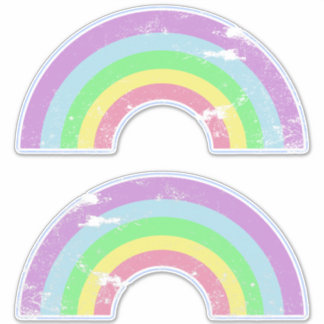 レトロ虹 シール