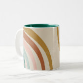 レトロ虹 ツートーンマグカップ (正面左)