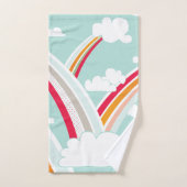 レトロ虹 バスタオルセット (ハンドタオル)