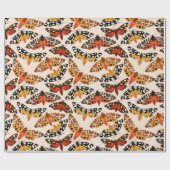 レトロ蛾の包み紙 ラッピングペーパー (フラット)