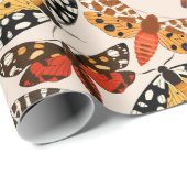 レトロ蛾の包み紙 ラッピングペーパー (ロールコーナー)